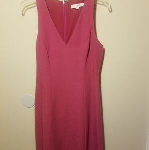 LOFT v-neck pink dress size 4